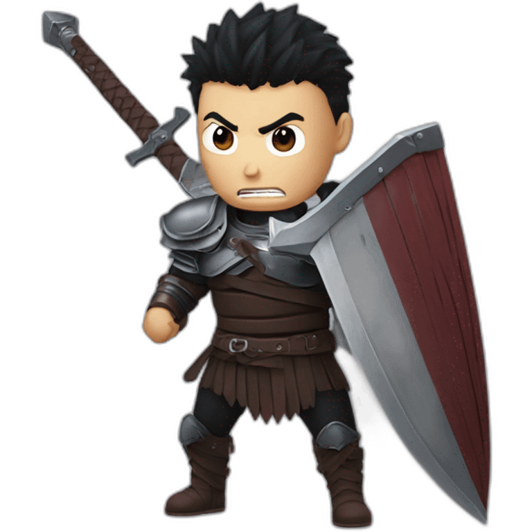 angry berserk guts carrying huge sword without guard emoji