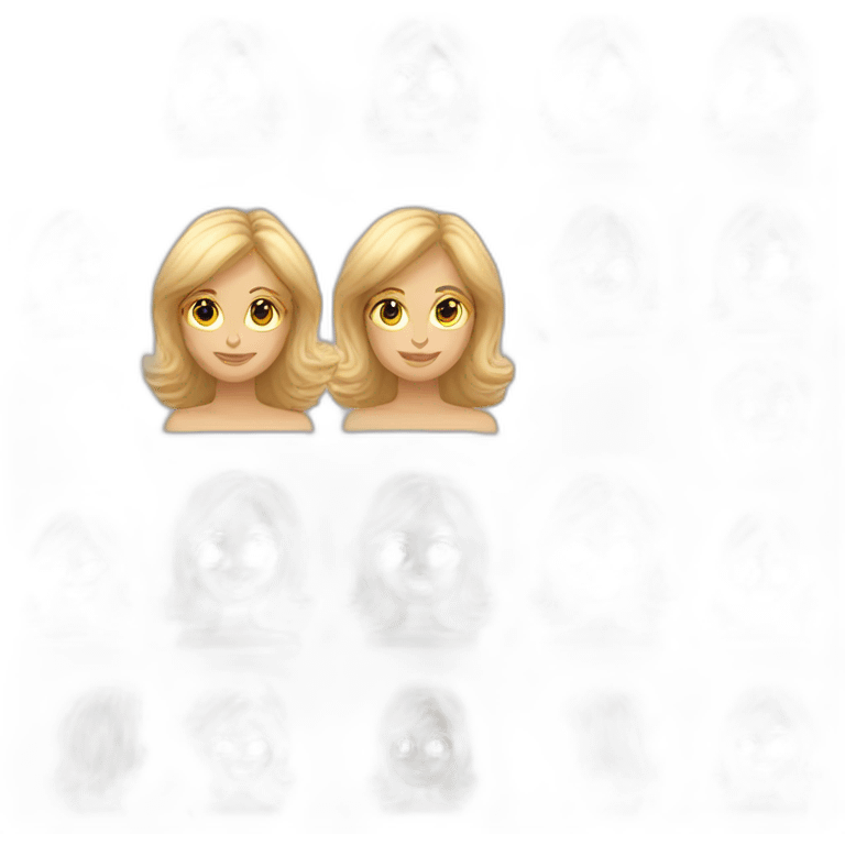 54 year old blond twin sisters with shoulder length hair emoji