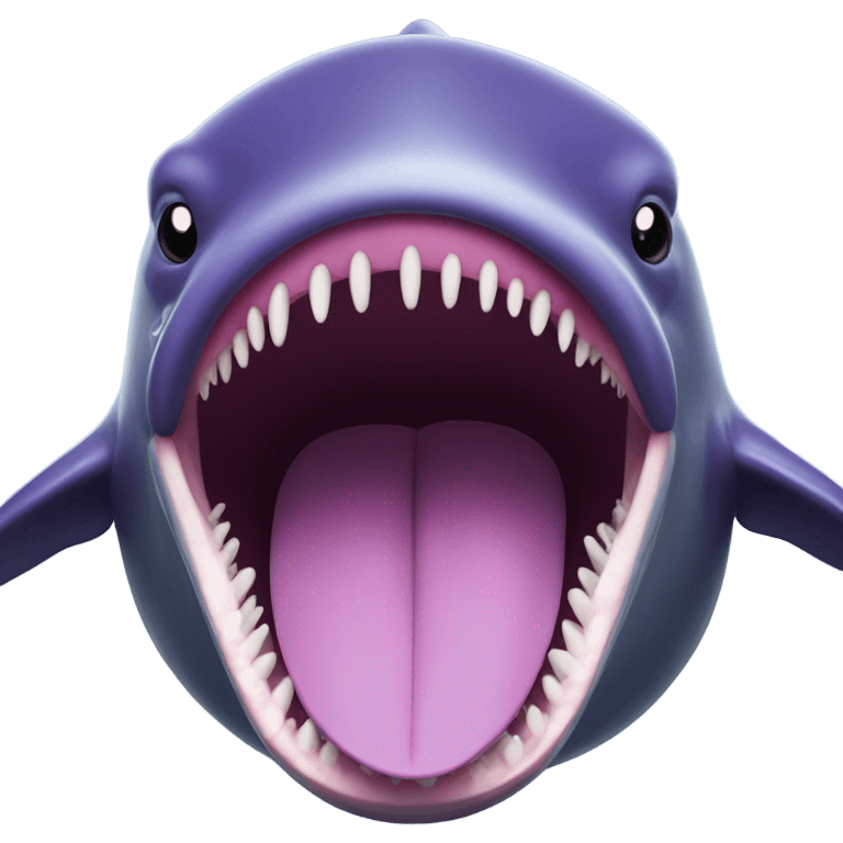 purple sperm whale with open mouth emoji