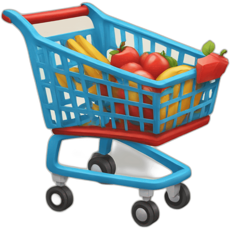 a red grocery cart emoji