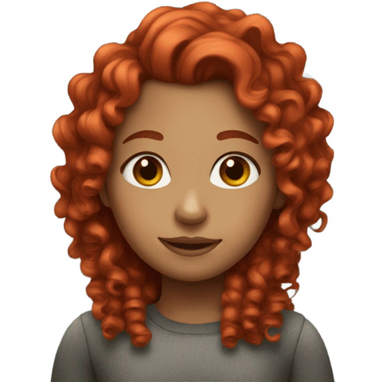 Girl with red curly hair  emoji