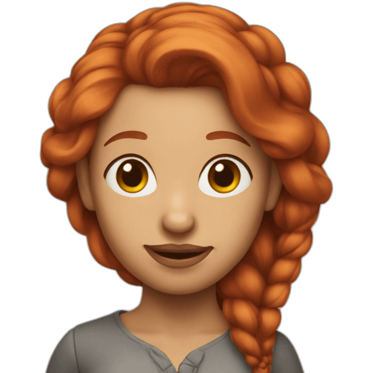 rat faced red haired woman emoji