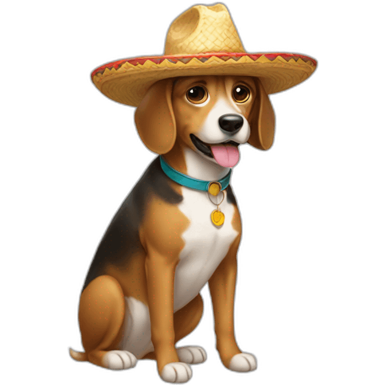 Perro con sombrero emoji