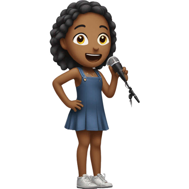 girl singing on stage emoji