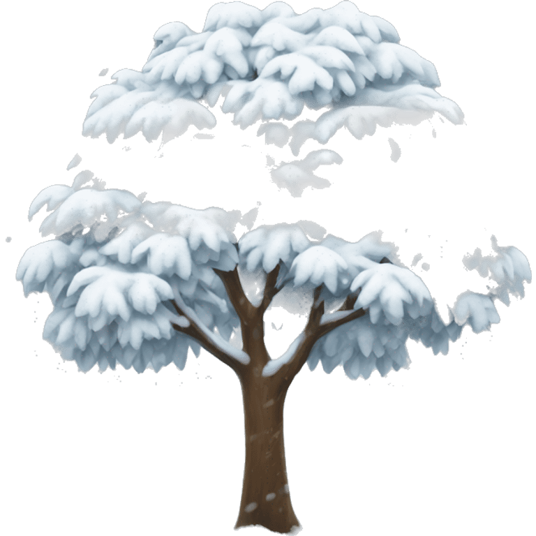 Snowy tree emoji