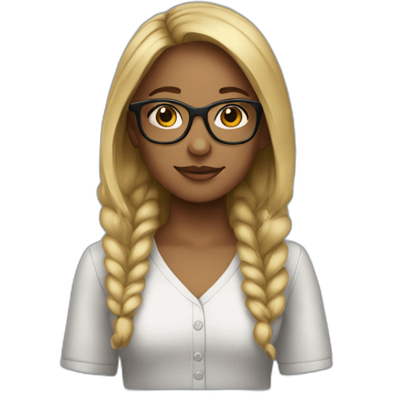 The girl with glasses  emoji