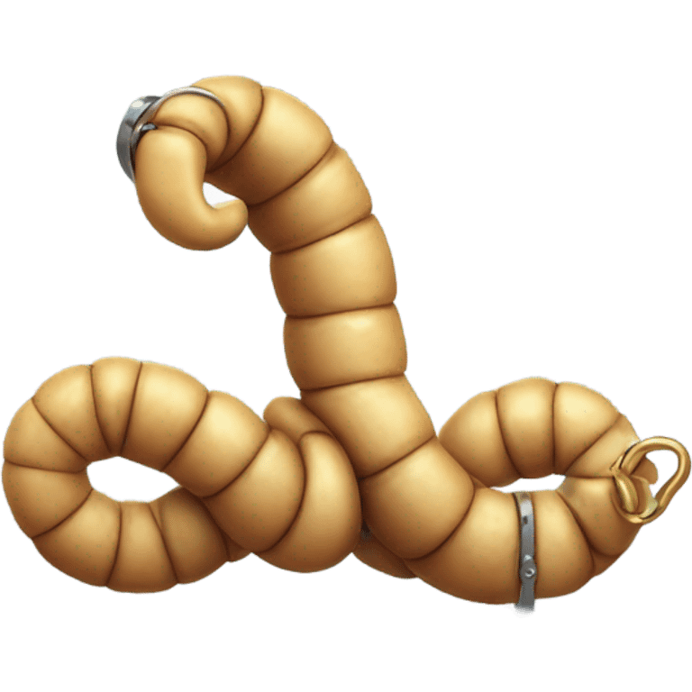 Worm in handcuffs emoji