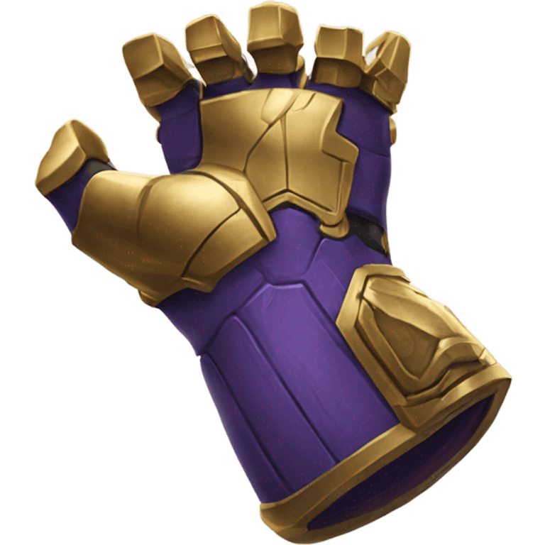 Thanos and his gauntlet emoji