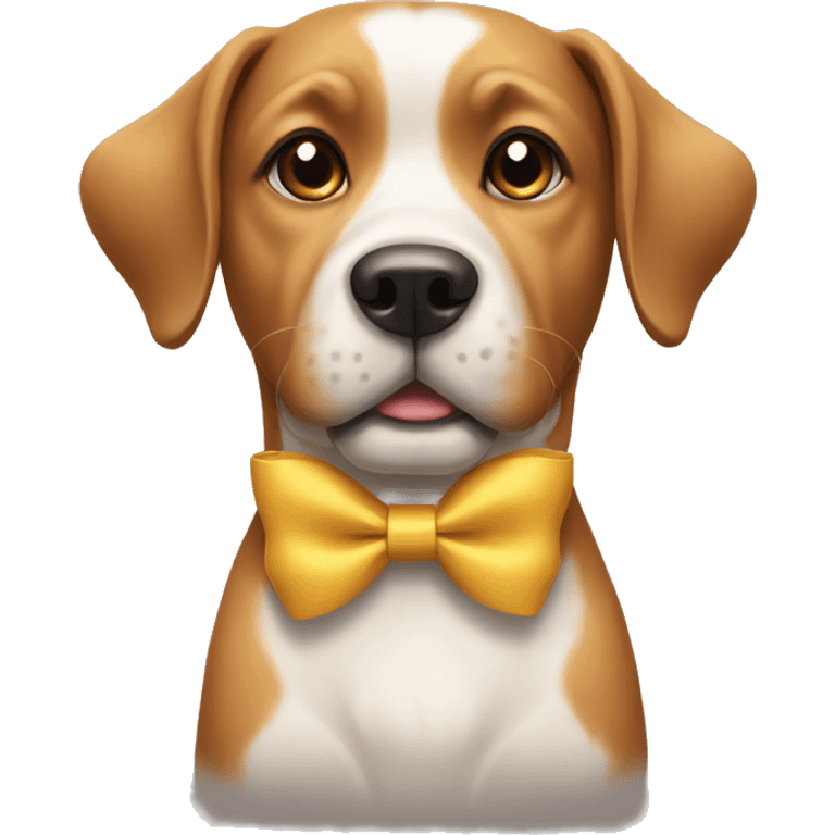 Dog wearing a bow emoji