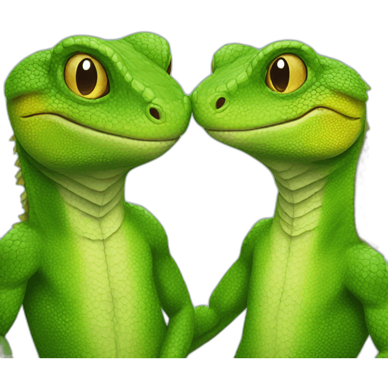 A lizard couple  emoji