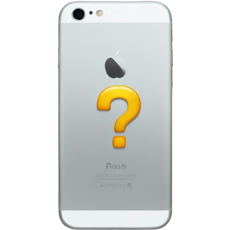 iphone with a question mark emoji