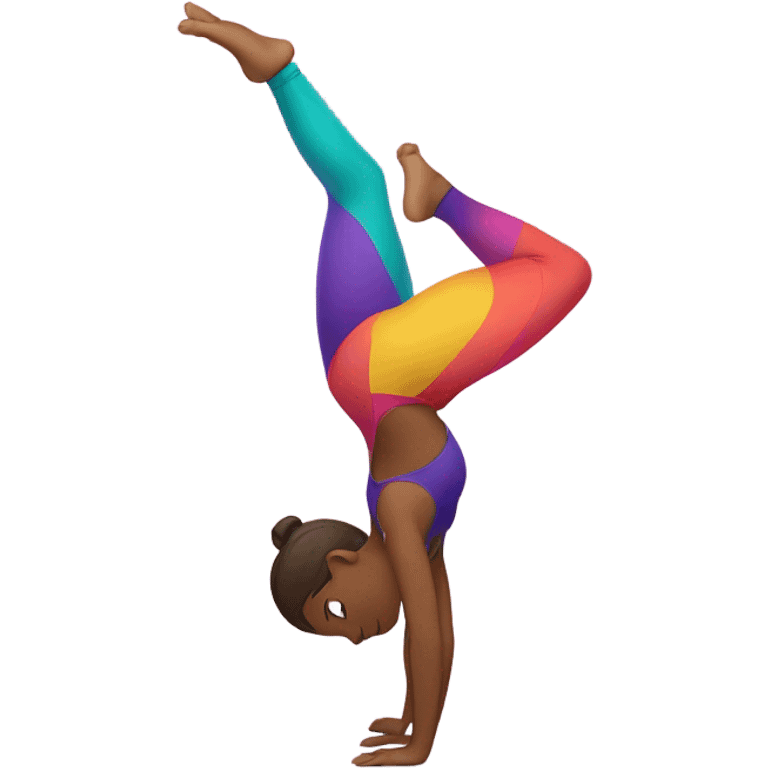 Girl leotard handstand emoji