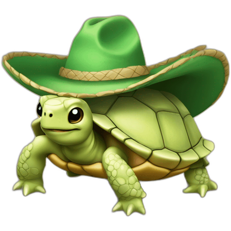 Tortuga con sombrero emoji