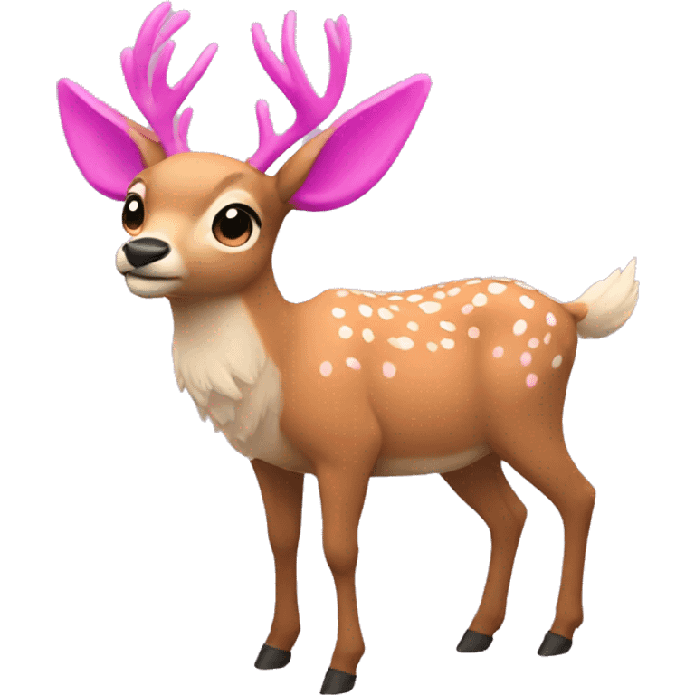 Deer with pink wings emoji