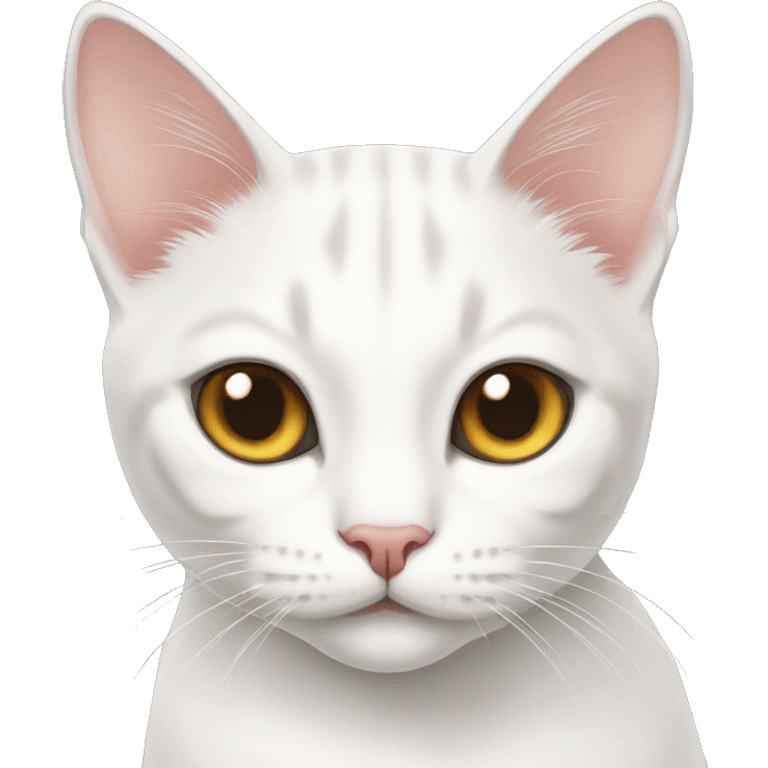 white domestic shorthair cat emoji