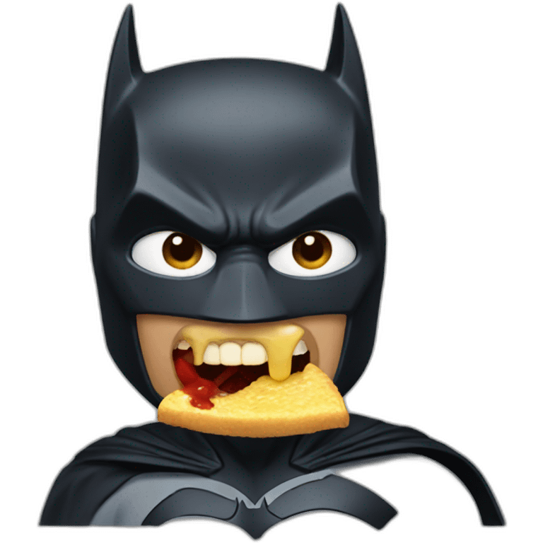 Batman eat emoji