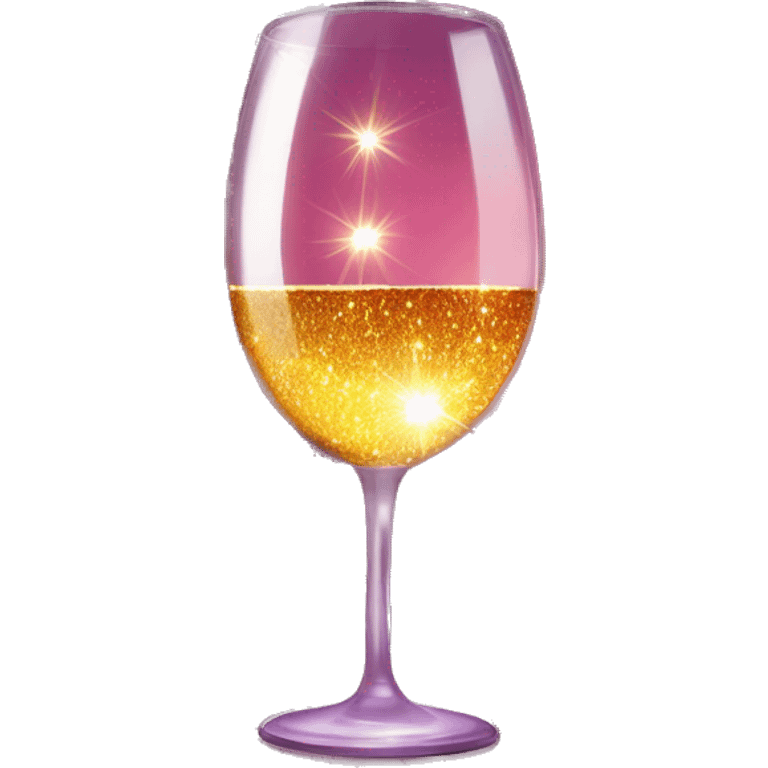 Dar wine heart with shining sparkles emoji