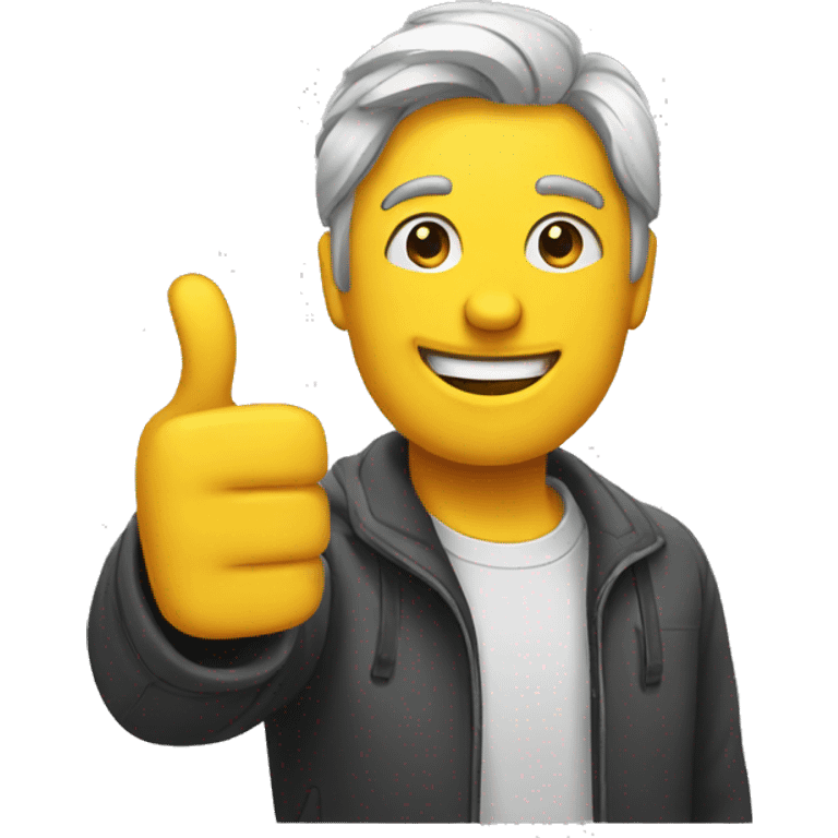 Someone with thumbs up emoji