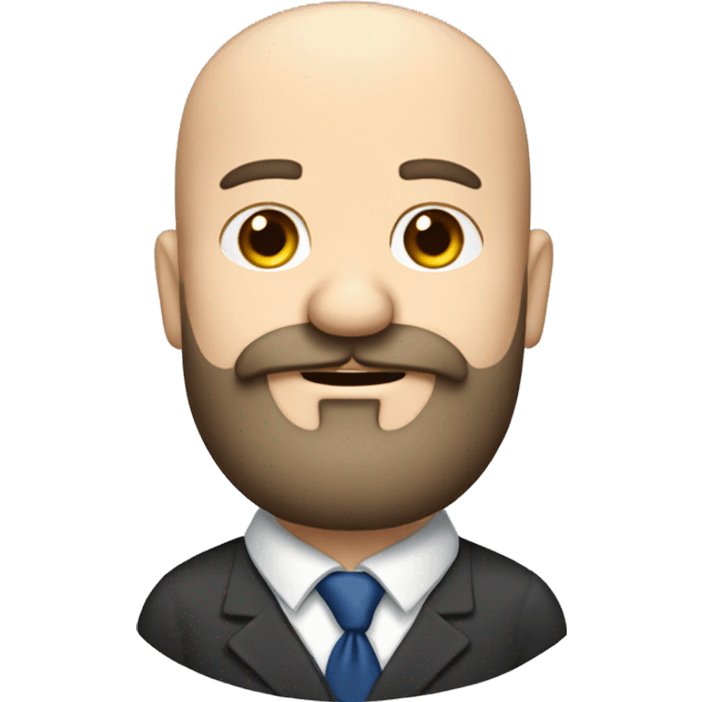 Teacher, balding, beard and moustache, a little chubby emoji