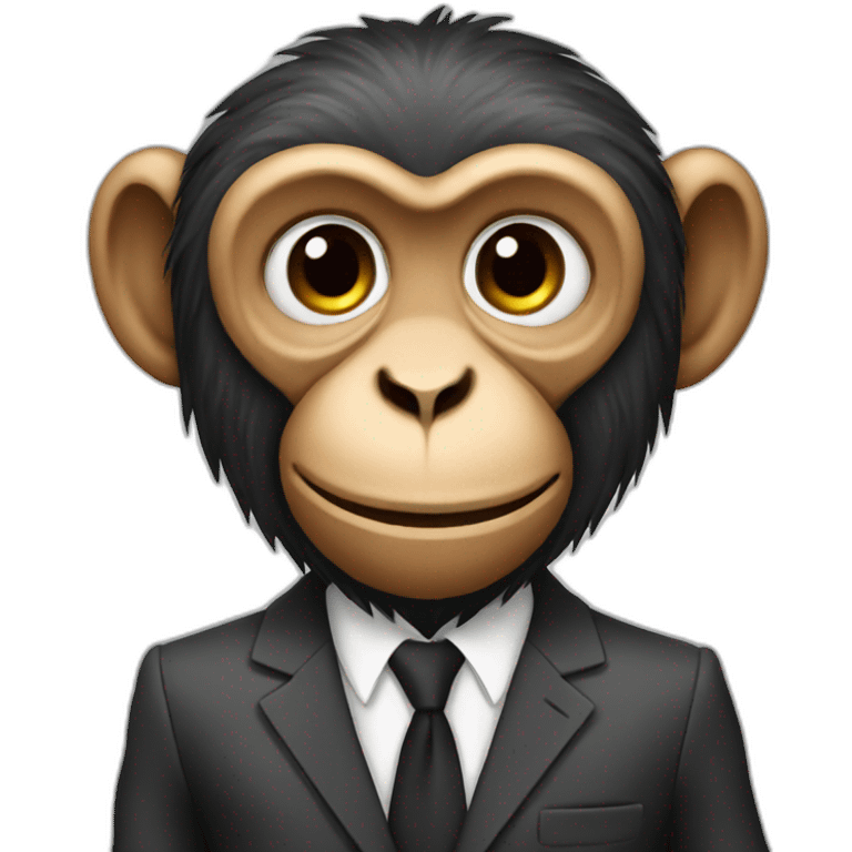 monkey with suit emoji