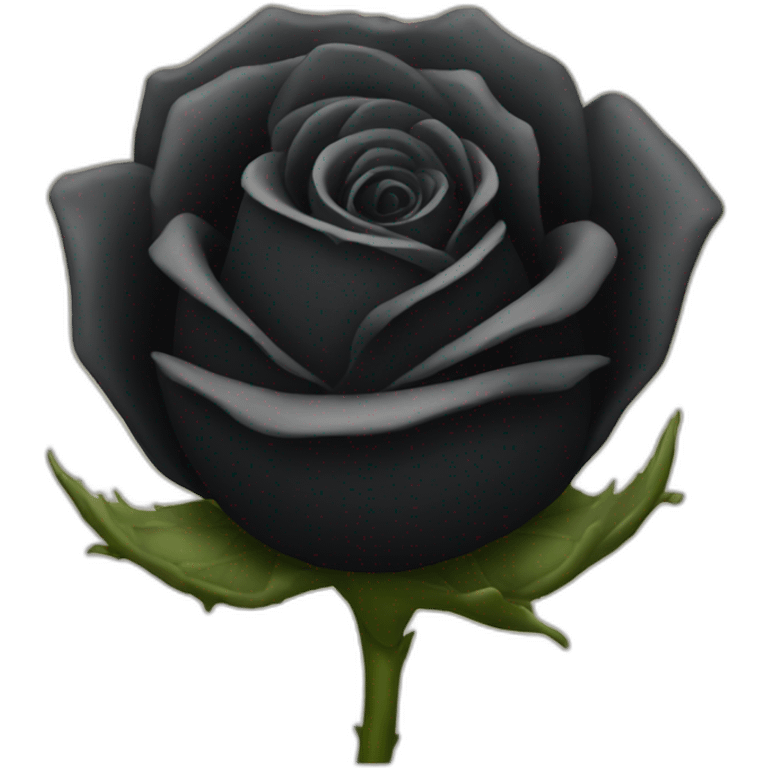 Black rose ball down  emoji