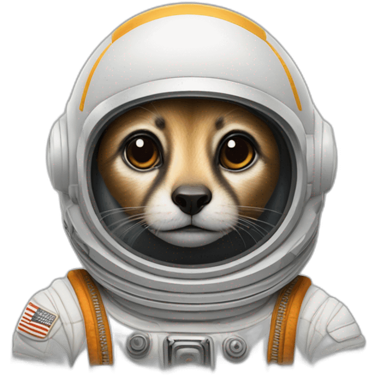 Suricate astronaute dans l’espace emoji