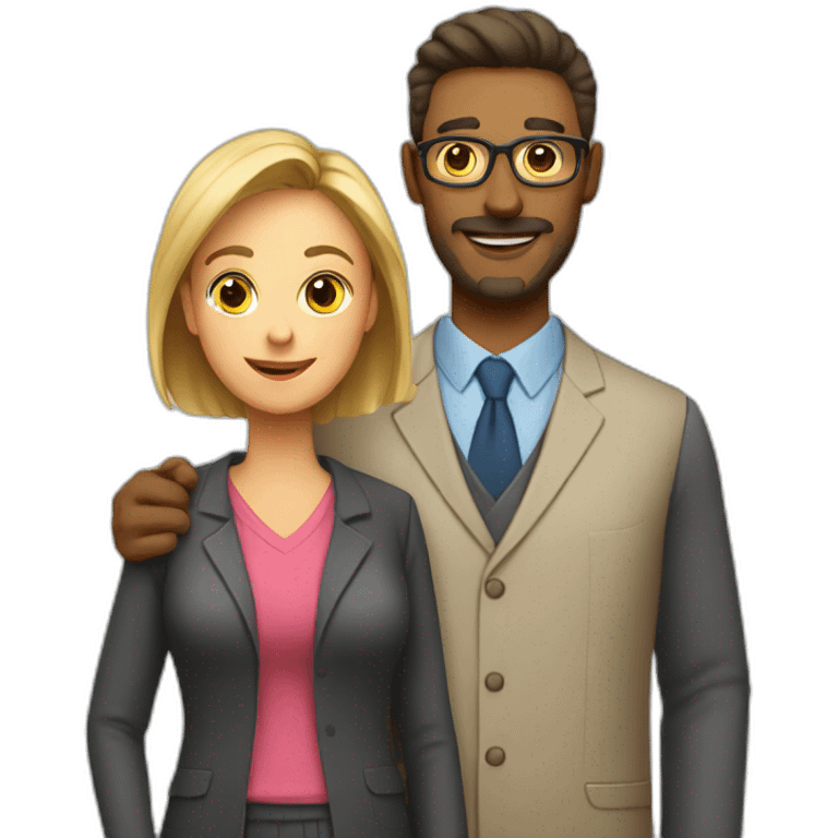 mom and dad teacher emoji