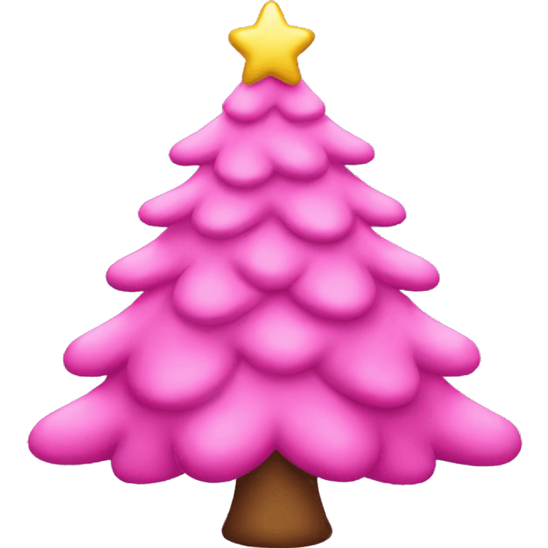 Pink Christmas tree emoji