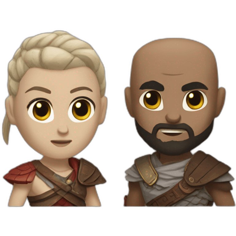 Kratos and atreus god of war emoji