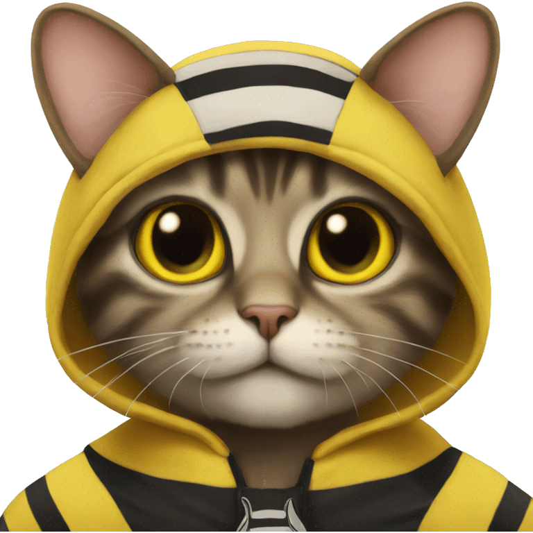 cat in a bumblebee costume emoji