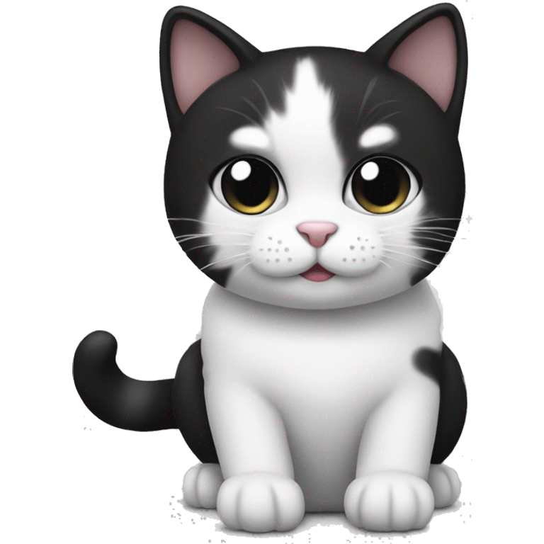 cute black and white cat emoji