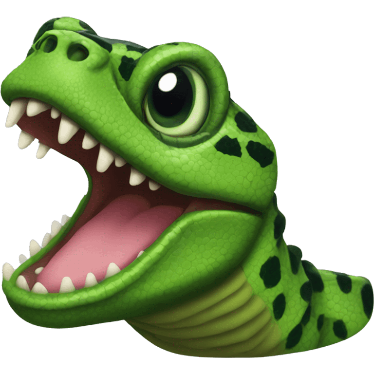 Green Gila Monster Head Big Chin emoji