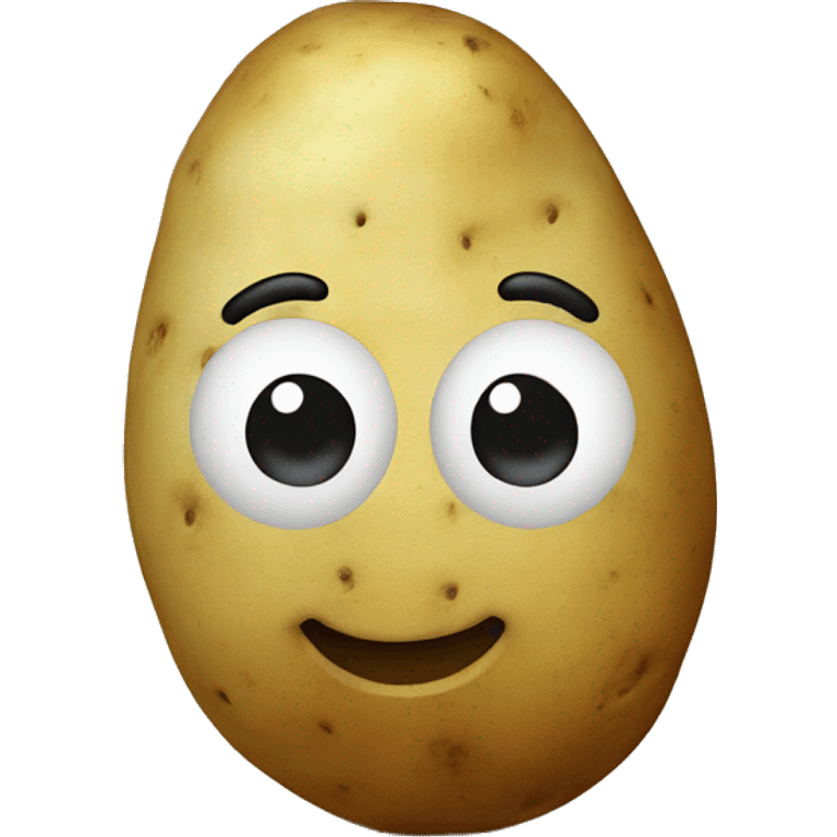 A potato with a smiley face emoji