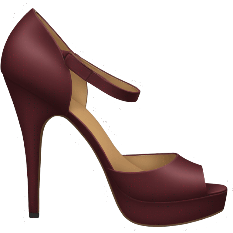 burgundy heels emoji