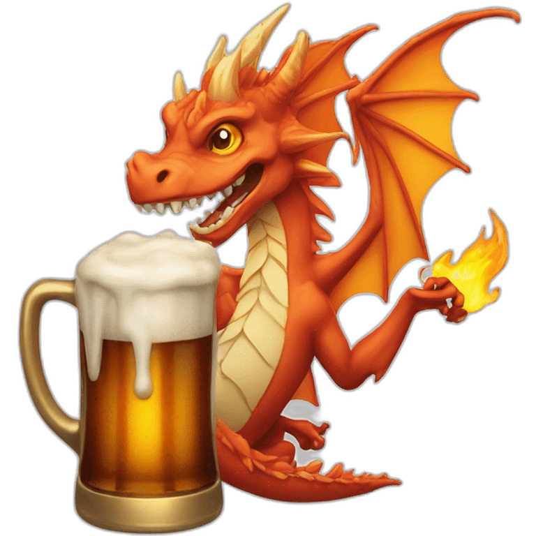 dracaufeu with a beer emoji