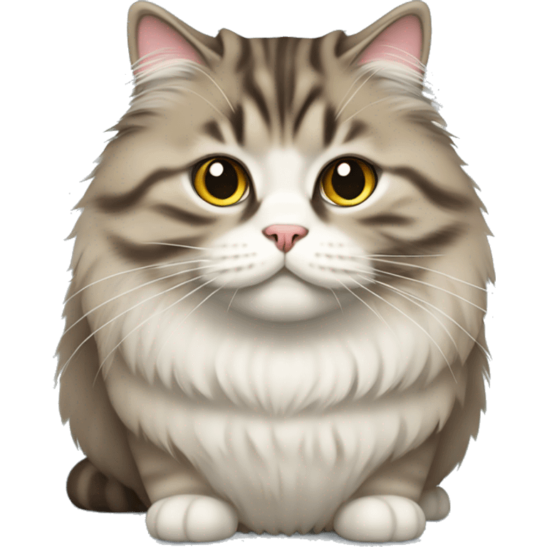 Very Chubby siberian cat emoji