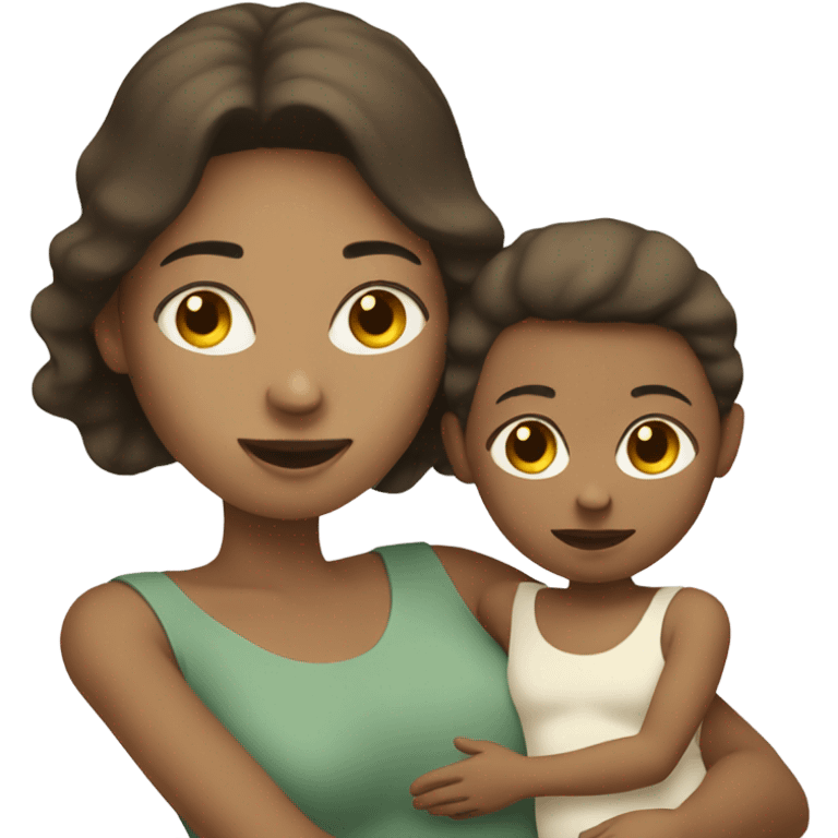 white skin mother with child emoji