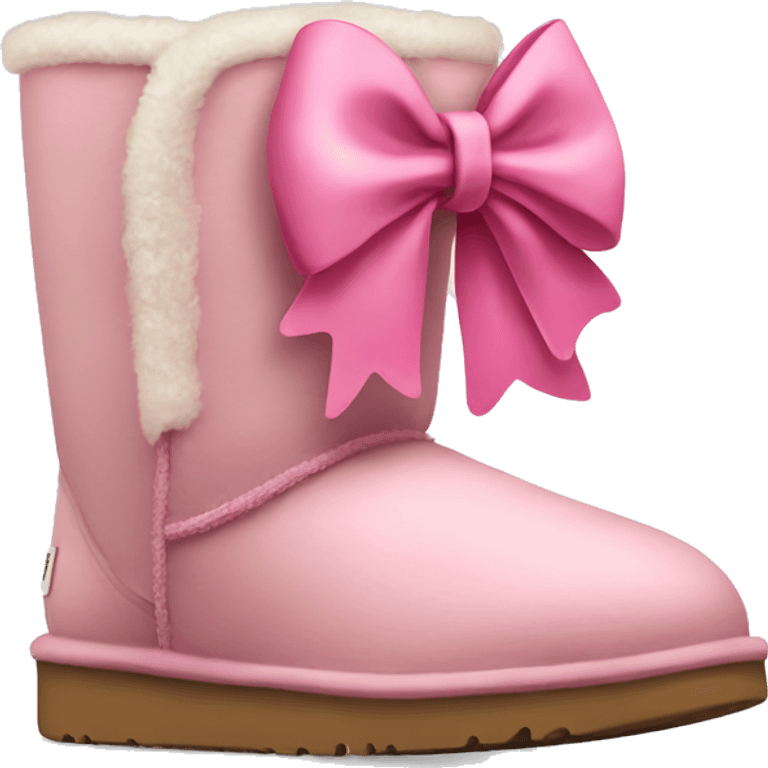 Ugg boot with pink bow emoji