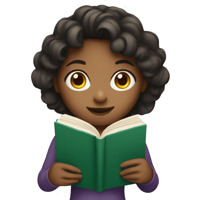 a girl with a book in her hands emoji