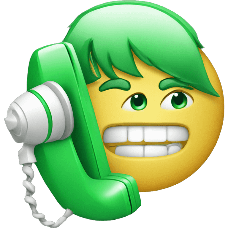 incoming call green caller emoji