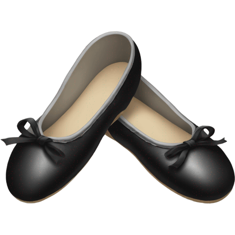 black ballet shoes emoji