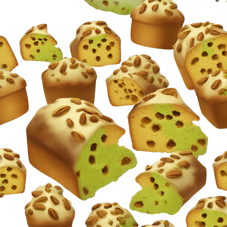 Panettone covered with pistachio cream  emoji