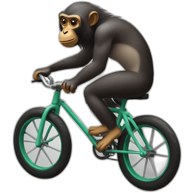 mandril ryding a bike emoji