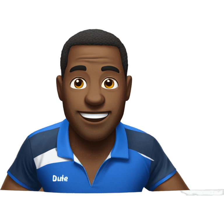 Duke Dennis playing table tennis emoji