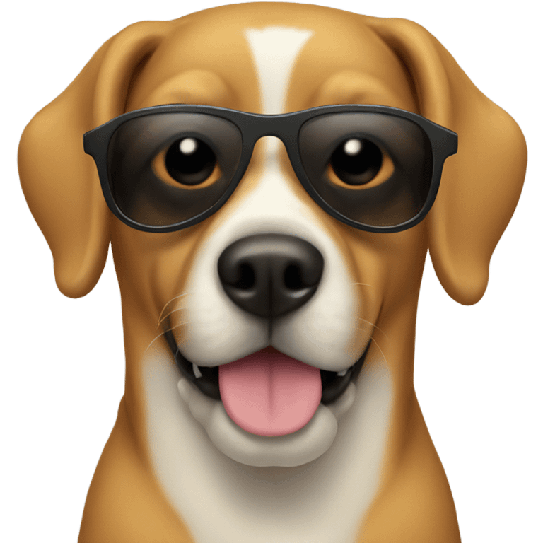 Dog with sunglasses emoji