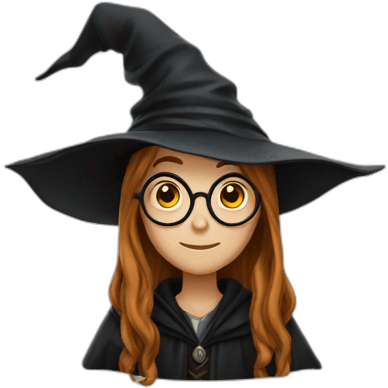 harry potter using a witch hat emoji