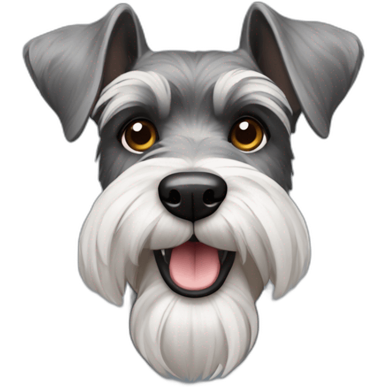 A schnauzer dog emoji