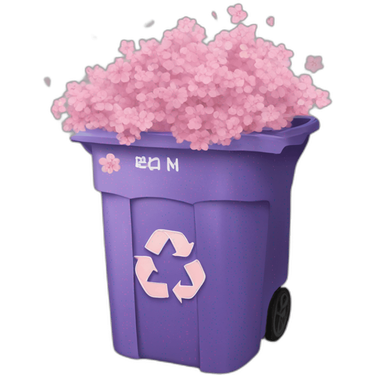 Sakura in trash  emoji