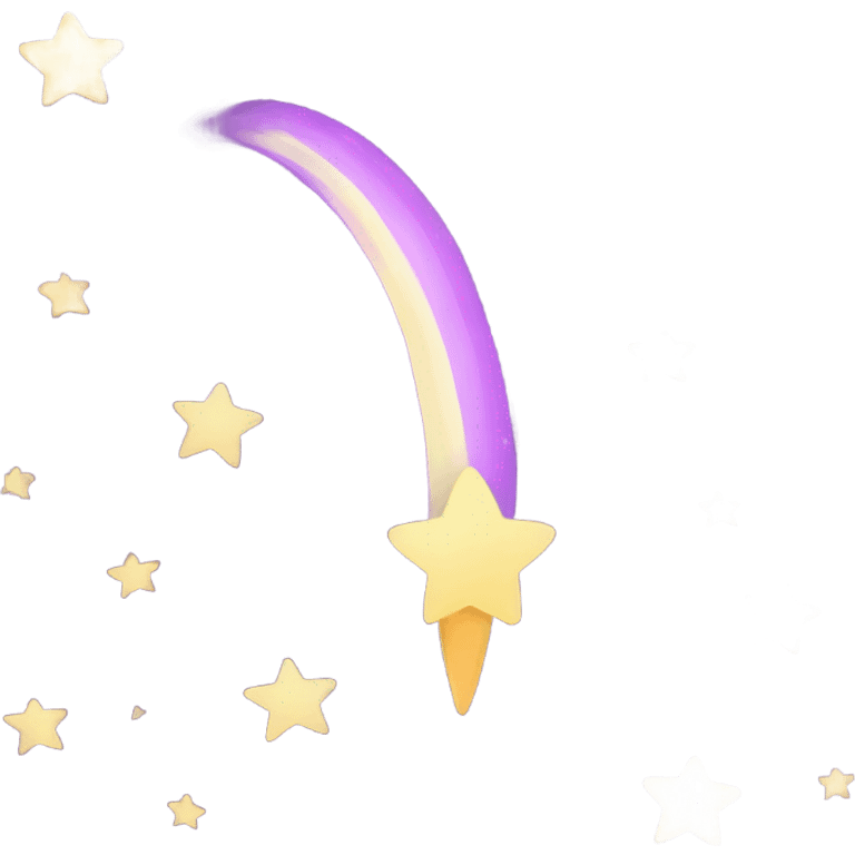 light purple shooting star, stars emoji