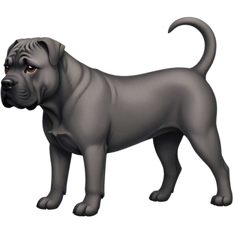 Cane corso with cropped tail emoji